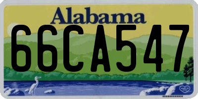 AL license plate 66CA547