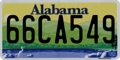 AL license plate 66CA549