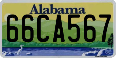 AL license plate 66CA567