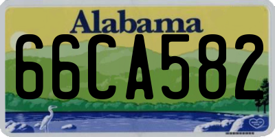 AL license plate 66CA582