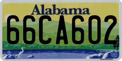 AL license plate 66CA602