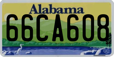 AL license plate 66CA608