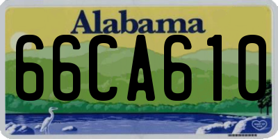 AL license plate 66CA610