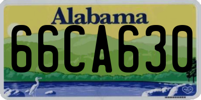AL license plate 66CA630