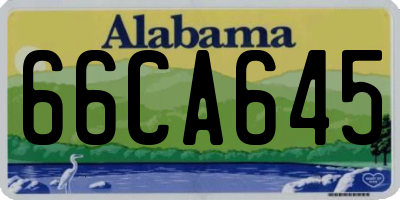 AL license plate 66CA645