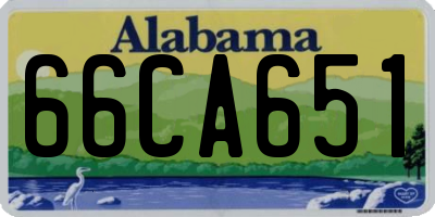 AL license plate 66CA651