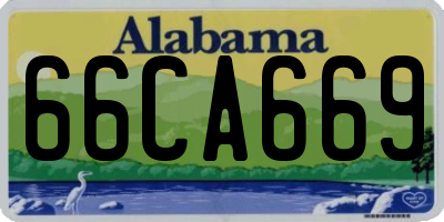 AL license plate 66CA669