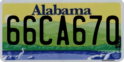 AL license plate 66CA670
