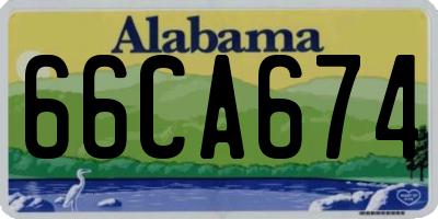 AL license plate 66CA674