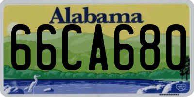 AL license plate 66CA680
