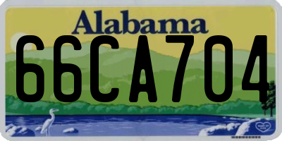 AL license plate 66CA704