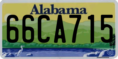 AL license plate 66CA715