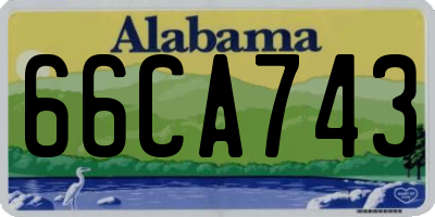 AL license plate 66CA743