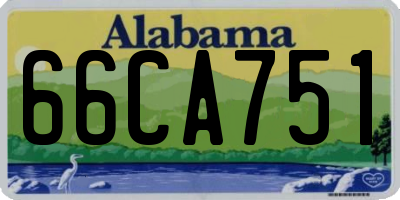 AL license plate 66CA751