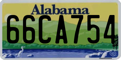 AL license plate 66CA754
