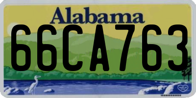 AL license plate 66CA763