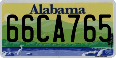 AL license plate 66CA765