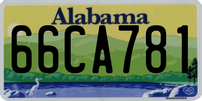 AL license plate 66CA781