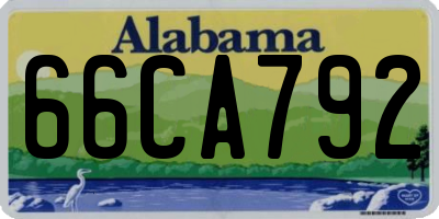 AL license plate 66CA792