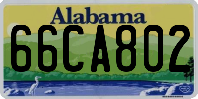 AL license plate 66CA802