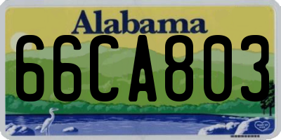 AL license plate 66CA803