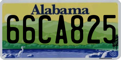 AL license plate 66CA825