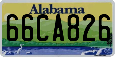 AL license plate 66CA826