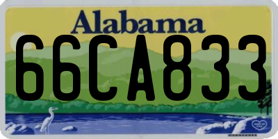 AL license plate 66CA833