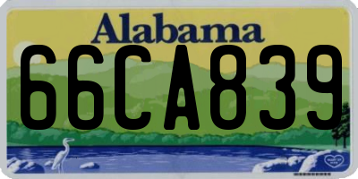 AL license plate 66CA839