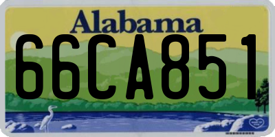 AL license plate 66CA851