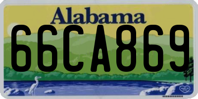 AL license plate 66CA869