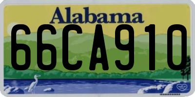 AL license plate 66CA910