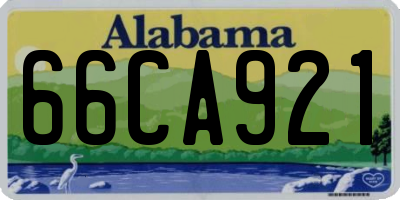 AL license plate 66CA921
