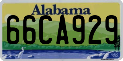 AL license plate 66CA929