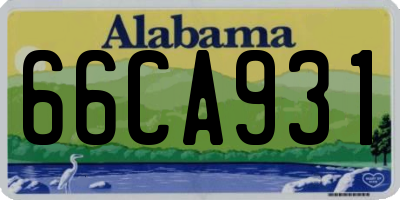 AL license plate 66CA931