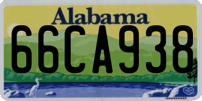 AL license plate 66CA938