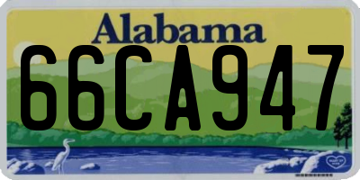 AL license plate 66CA947