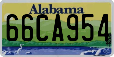 AL license plate 66CA954