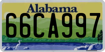 AL license plate 66CA997