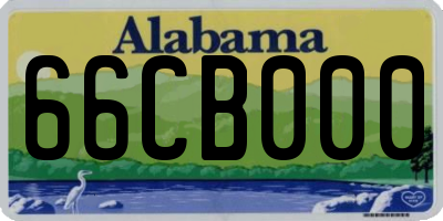 AL license plate 66CB000