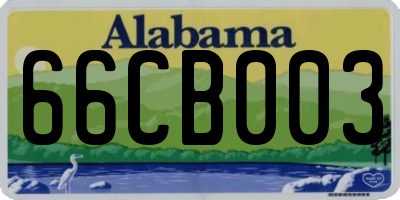 AL license plate 66CB003