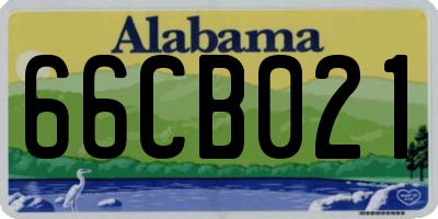 AL license plate 66CB021