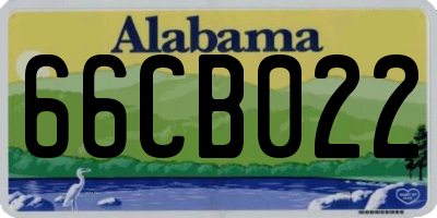 AL license plate 66CB022