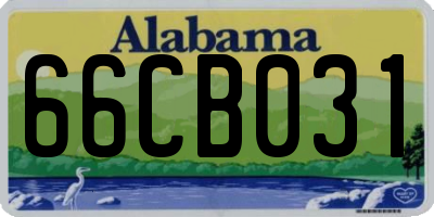 AL license plate 66CB031