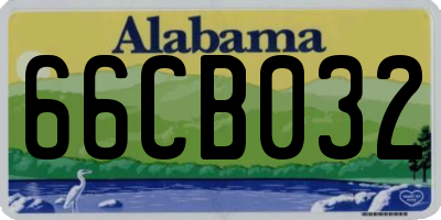 AL license plate 66CB032