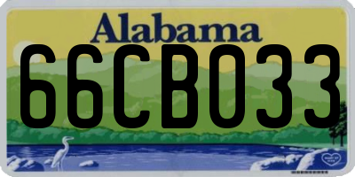 AL license plate 66CB033