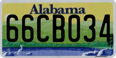 AL license plate 66CB034