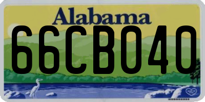 AL license plate 66CB040
