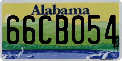 AL license plate 66CB054