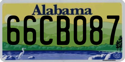 AL license plate 66CB087